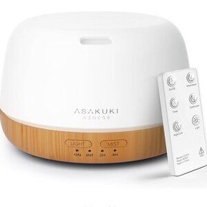 ASAKUKI Essential Oil Diffuser, 300ml Ultrasonic Aromatherapy Oil Humidifier